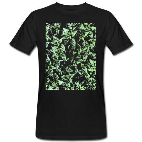 Men's Organic T-Shirt Texture Urtica - black