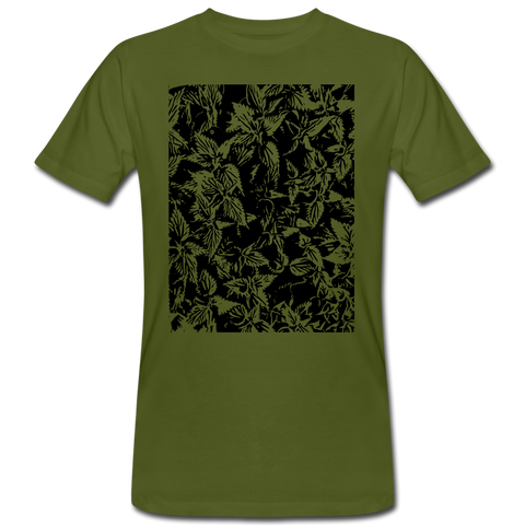 Men's Organic T-Shirt Texture Urtica - moss green